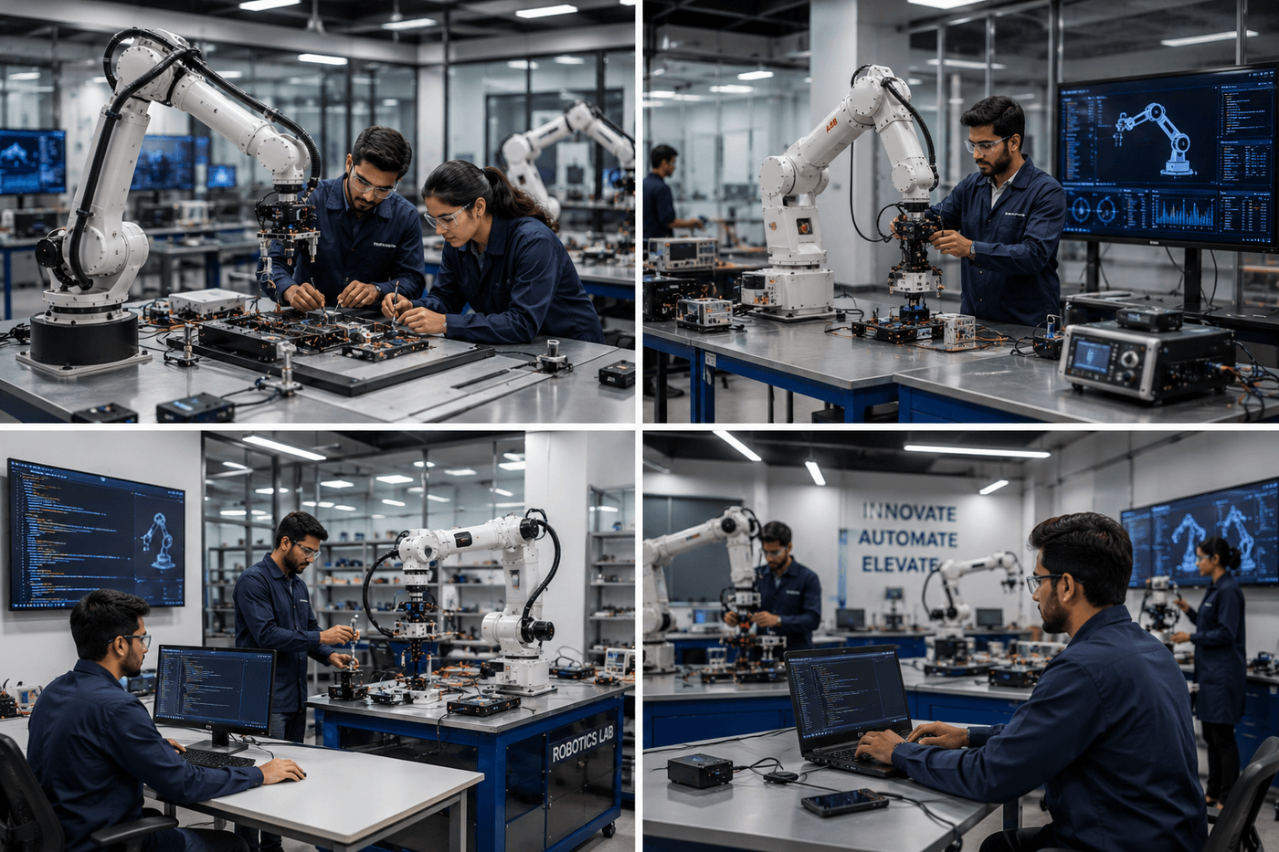 Industrial Programmable Robotic Arm Station